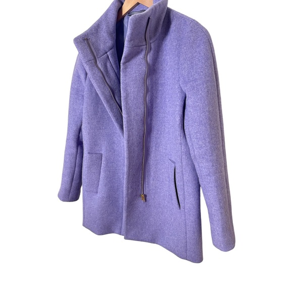 JCREW Hyacinth Lilac Purplw Cocoon Coat Size 2 - Picture 6 of 8